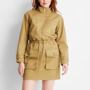 Nwt Future Collective Tan Utility Dress